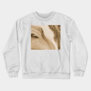 Abstract Oil Painting Eggshell Pastel Brown 1c16 Crewneck Sweatshirt